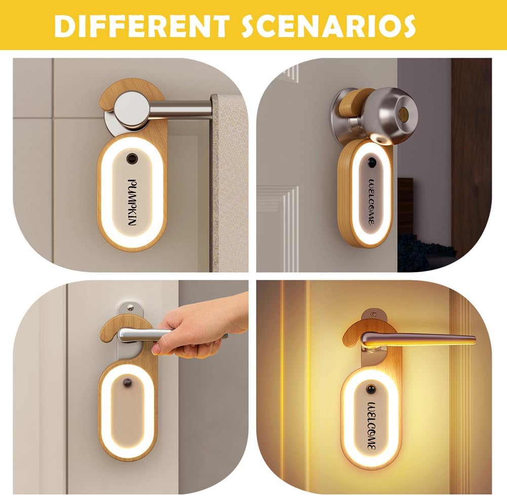 Hotel Door Sign Night Light with Motion Sensor, Rechargeable