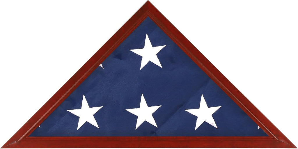 Flag Display Case Shadow Box Frame Holder for 4'x6' Folded Flag, Not for Burial
