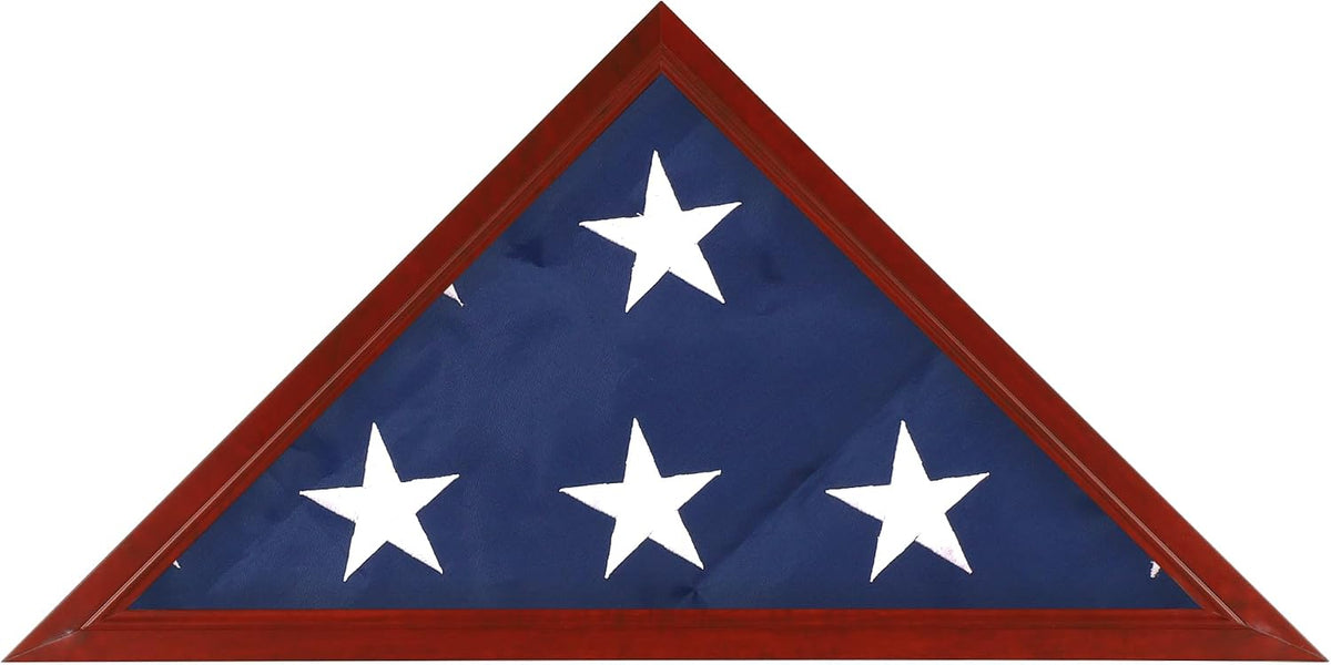 Flag Display Case Shadow Box Frame Holder for 4'x6' Folded Flag, Not for Burial