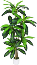 Artificial Dracaena Tree 5FT - Faux Indoor Tree with Pot for Living Room