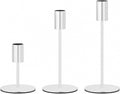 zeochyni Silver Candlestick Holders Set of 3 for Home Decor