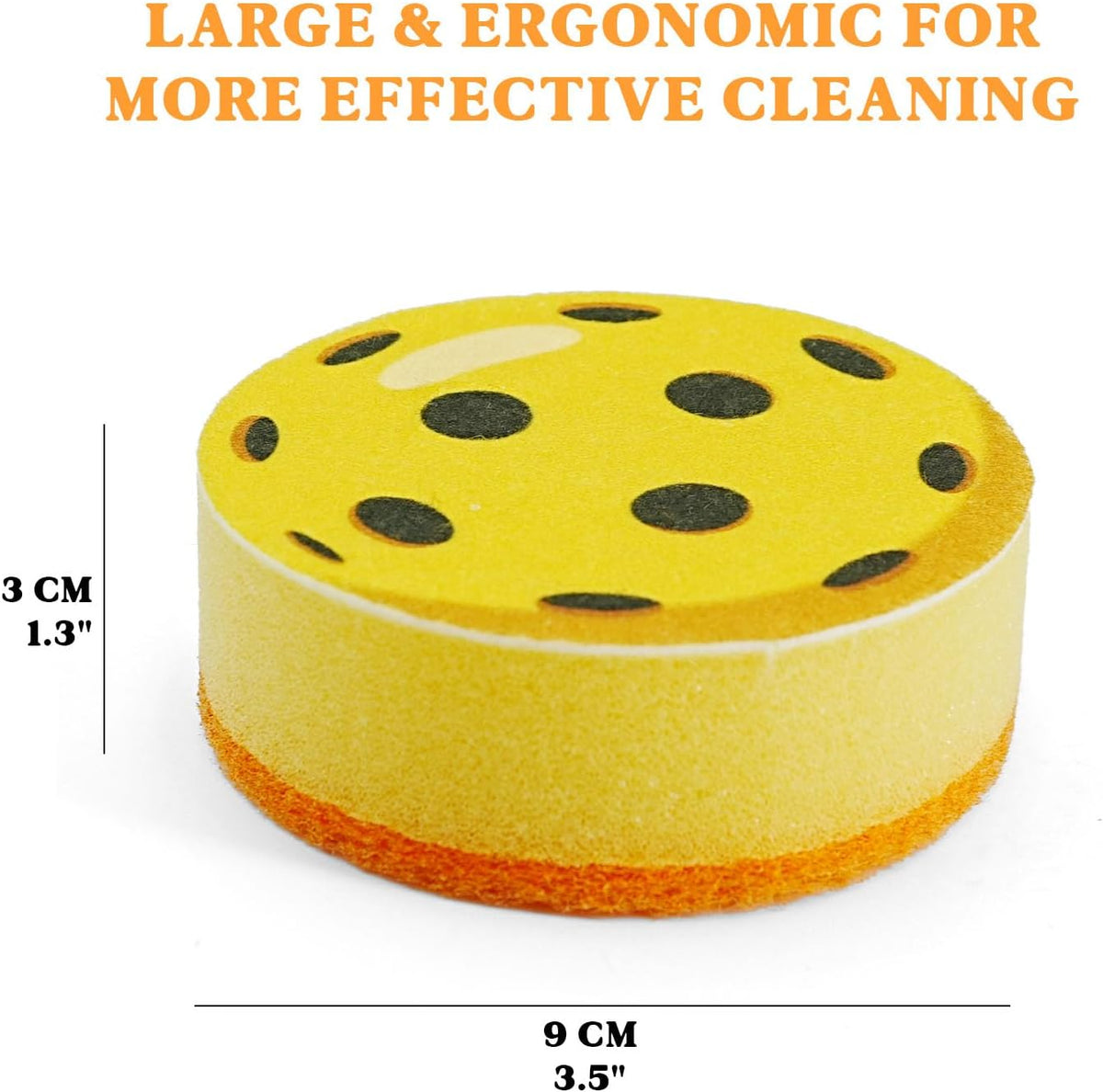 Pickleball Cleaning Sponge Set of 3, Colorful Triple-Layer Kitchen Sponges with Scrubby Base, Fun Pickleball Gifts for Women & Men, Gift-Ready Packaging, Multi-Color
