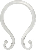 Kenney - Shower Curtain Rings, Rust-Proof Plastic Double Hooks with Smooth Glide Design, Fits Standard Shower Curtain Rods, Easy Installation, Clear, 12 Pack