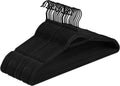 Pack of 30 Velvet Hangers, Space-Saving Heavy Duty Clothes Hangers for Suit, Non-Slip, 0.2 Inches Slim, 17.7 Inches Wide, 360° Swivel Black Hook - Black