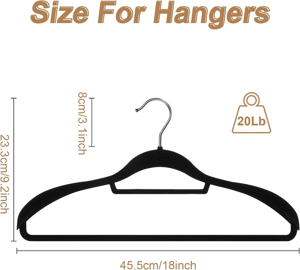 6 Pack Velvet Suit Hangers for Men with 360° Rotating Hooks