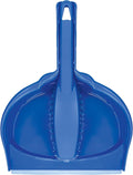 LOLA Clip On Dust Pan & Brush Set, w/Easy Dust, Dirt & Debris Catching Rubber Lip, Flagged Fiber Bristled Brush, Hang Hole for Easy Storage