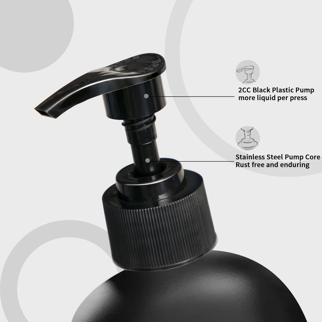MOMEEMO Matte Black Soap Dispenser Bathroom Set