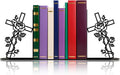 Metal Decorative Bookends Christian Cross Rose Book Ends for Shelves Faith Home Office Library Desk Decor Christian Gift for Book Lovers(Floral Cross)