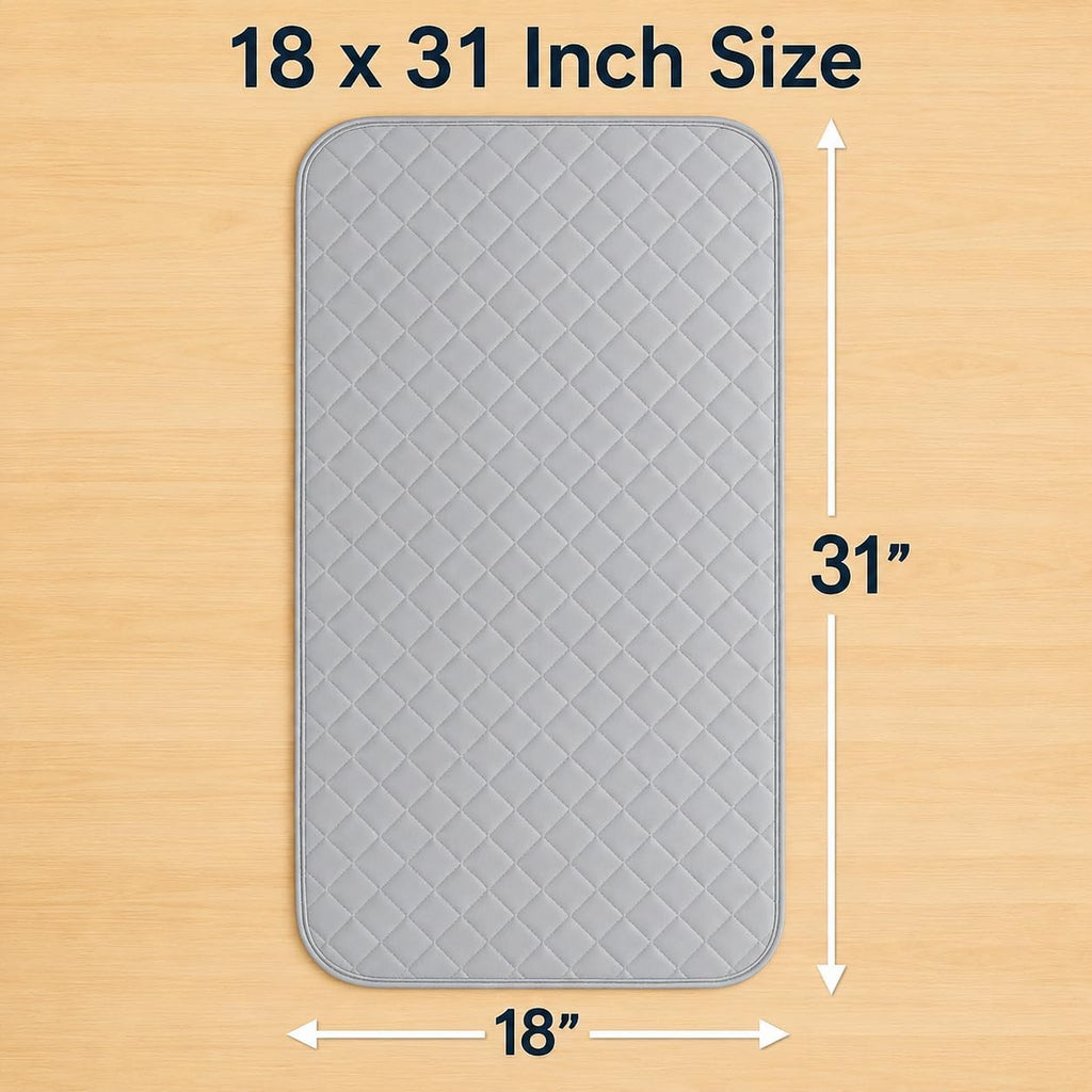 Magnetic Ironing Mat for Washer Dryer, 18 x 31 Inch Quilted Ironing Pad