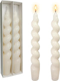 Spiral Taper Candles Stick Curve Unscented White Dinner Candle Twisted Candlesticks for Wedding Home Decor Holiday Relaxation Ambiance & Special Occasions