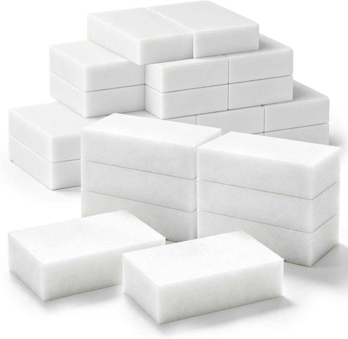 Versatile 100-Pack Magic Sponges Cleaning Erasers, Long-Lasting Melamine Sponge Bulk Set for Home Cleaning, Effective Scrubbers for Bathrooms, Walls, Floors, Baseboards, and Tile Grout