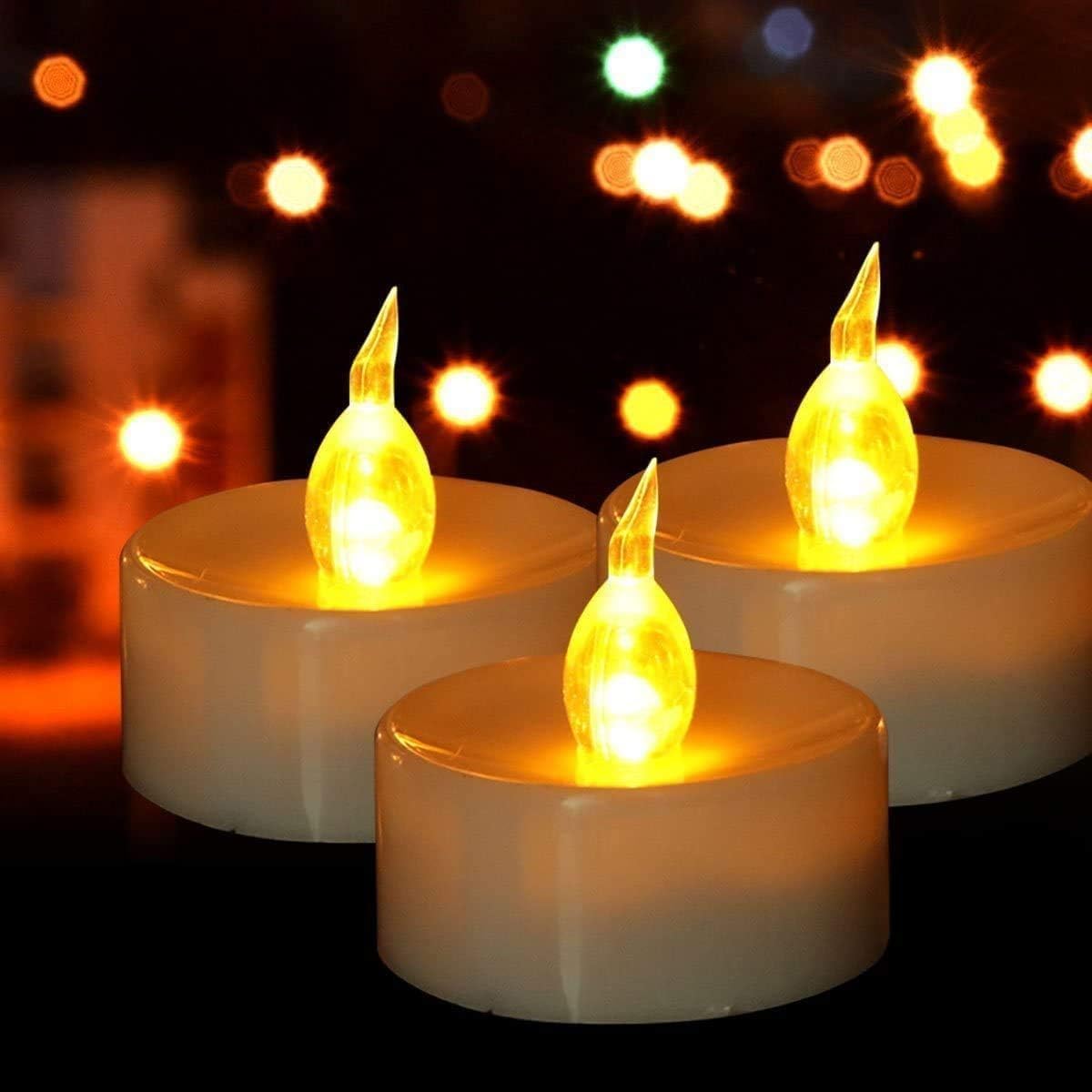 Flameless LED Tea Lights Candles Battery Operated Warm Yellow 100 Pack