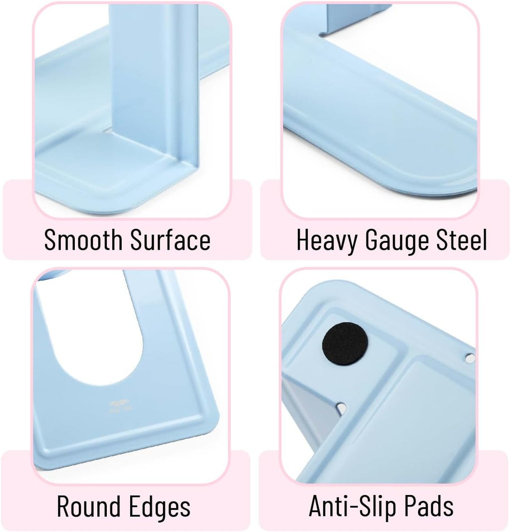Mr. Pen- Book Ends, 4 Pack, Light Blue