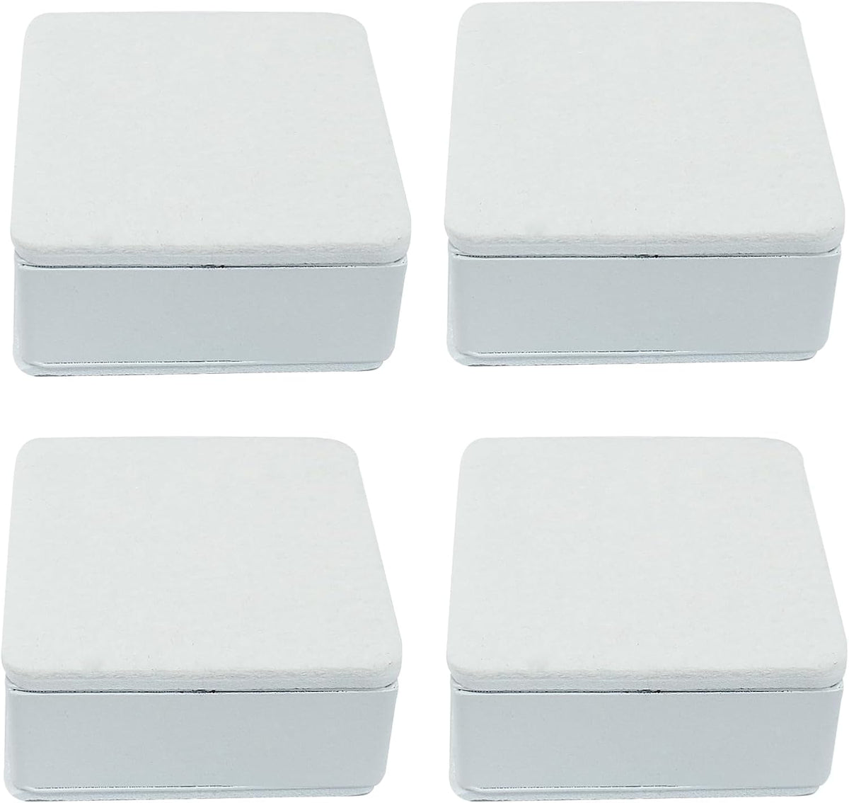4 Pcs Self-Adhesive Furniture Bed Risers, 1.2in, White
