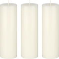 Mega Candles 3 pcs Unscented Solid Off White Pillar Candles, Hand Poured Premium Wax Candle 3 Inch x 9 Inch, Home Décor, Spas, Weddings, Occasions, Party, Centerpieces, Holidays, Vigils, Prayers