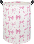 Baby Laundry Basket Baby Hamper for Nursery Girl Kids Butterfly Hamper Cute Storage Bin Organizer Butterfly Room Decor for Home(Dreamy Bowknot)