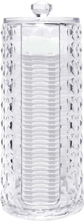33.8oz Clear Cosmetic Cotton Pads Rounds Holder Easy Accessing Acrylic Makeup Removers Pad Organizer Dispenser with Removable Lid for Bathroom Bedroom Storage Display Rack