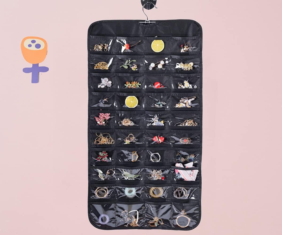 Bloss Hanging Jewelry Organizer for Closet, 80 Pockets