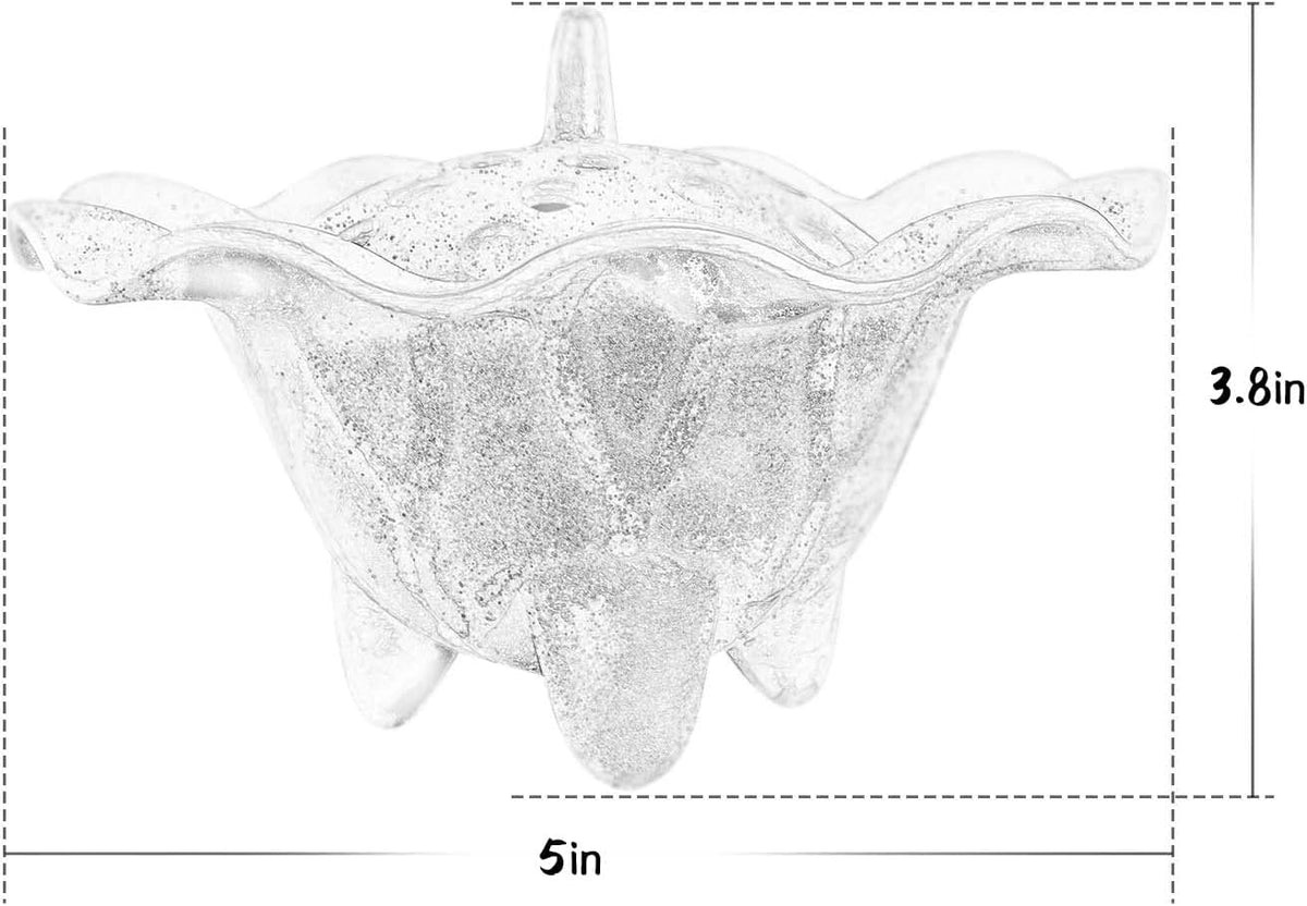 AIMITOFO Cast Iron Incense Burner - 4 in 1 Incense Burner Holder Set - Lotus Leaf Shape Ash Catcher with Lid for Ritual Purpose, Decor, Etc...