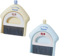 2Pcs Small Dustpan and Broom Set Mini Dust Brush for Desk Keyboard Kitchen