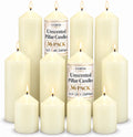 Pillar Candles Ivory Bulk 2x3 2x6 2x8 Inch, Unscented Candle, 36 Set