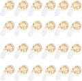 24 Pack Fairy Lights Battery Operated 6.6ft 20 Led Mini String Lights Silver Wire Starry Lights for DIY Wedding Party Festival Halloween Christmas (Warm White)