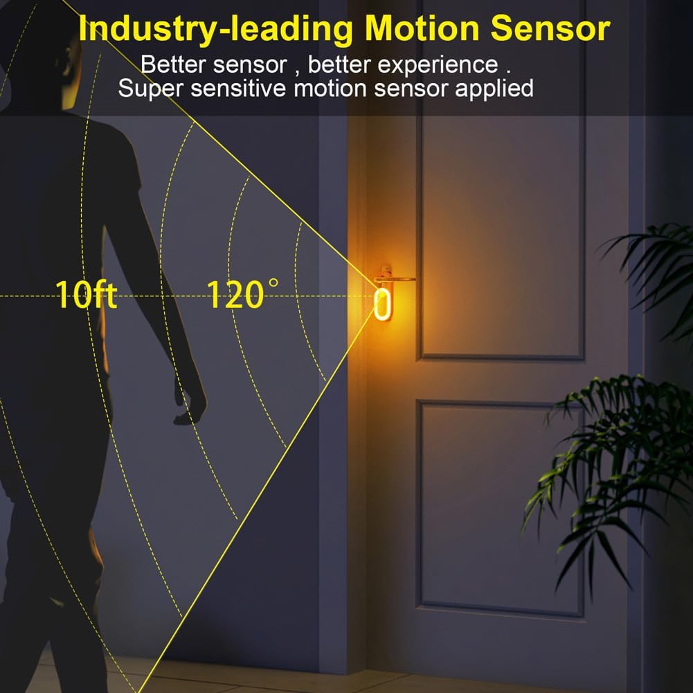 Hotel Door Sign Night Light with Motion Sensor, Rechargeable