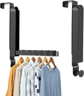 Over The Door Drying Rack, 2 Pack Grey Foldable Clothes Hanger Doors Hooks