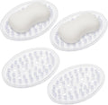 4 Pieces Plastic Soap Dish Clear Bar Holder Tray Self Draining Soap Saver with Holes Soap Container for Bathroom Counter, Kitchen