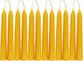 DEYBBY Beeswax Taper Candles, 6 Inch, Unscented, Natural, 12 Pack