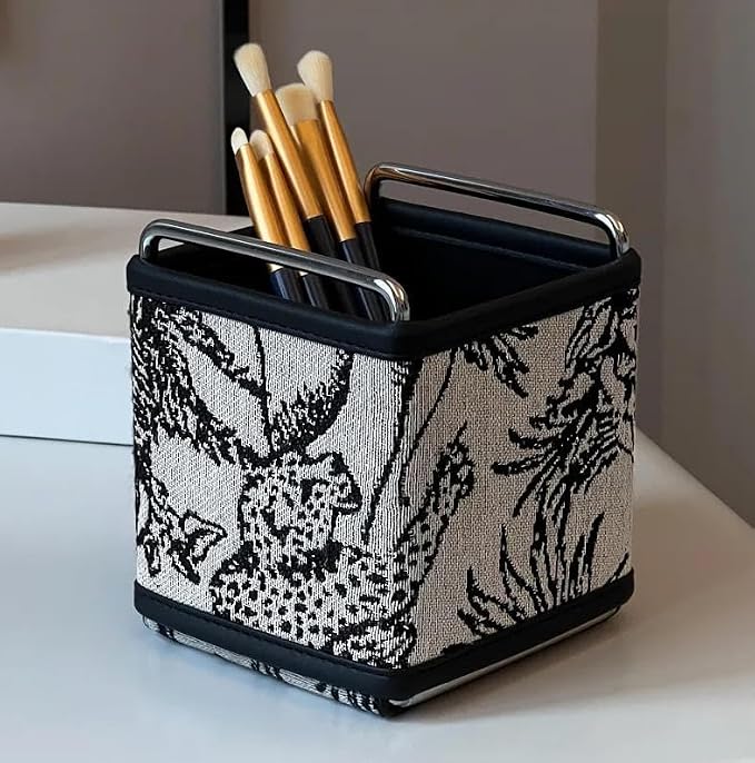 Leather Remote Control Holder - TV Remote Organizer Bedside Tapestry Caddy