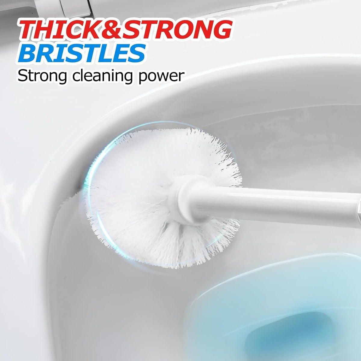 FORASTO 2Pack 2 in 1 Toilet Brush and Plunger Set,Clean Gloves, Extended Handle Plunger，Toilet Bowl Brush Plunger Set,Bathroom Cleaning Tools,Toilet Brush Plunger Combo,Cleaning Brush(Cream White)