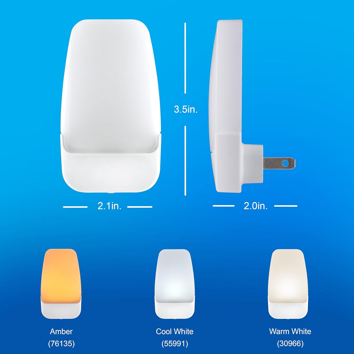 GE SleepLite Plug in Night Light, Amber, 2 Pack