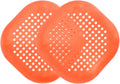 PATIKIL Hair Drain Catcher 5-1/2 Inch, 2 Pcs Silicone Square Drain Protector Hair Stopper with Suction Cup for Kitchen Bathroom Balcony Landscaped Walkways Patios, Orange