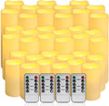 36-Pack Flickering Flameless Candles with Remote Control - LED Fake Candle Perfect for Wedding,Outdoor,Table,Halloween,Christmas Decor - Create a Magical Ambiance Effortlessly(Three Sizes)