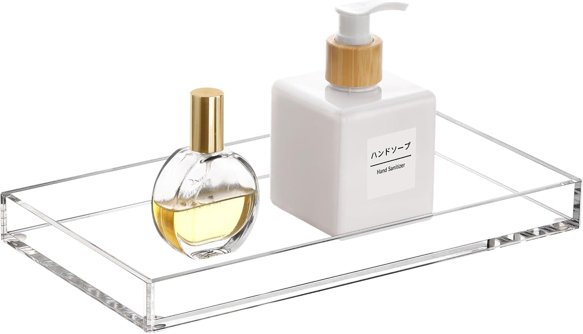 Acrylic Bathroom Vanity Tray, Rectangle Toilet Tank Perfume Tray