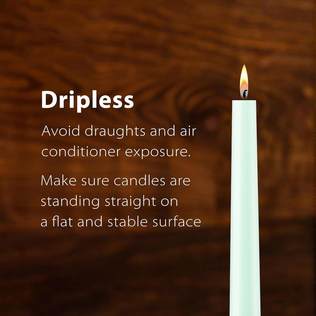 BEARAE Taper Candles, 12 Inch 6 Pack Candle Sticks Smokeless Dripless Unscented Candlesticks, Long Tapered Candles for Wedding Dinner Birthday Ritual Prayer Meditation, 8 Hours Long Burning