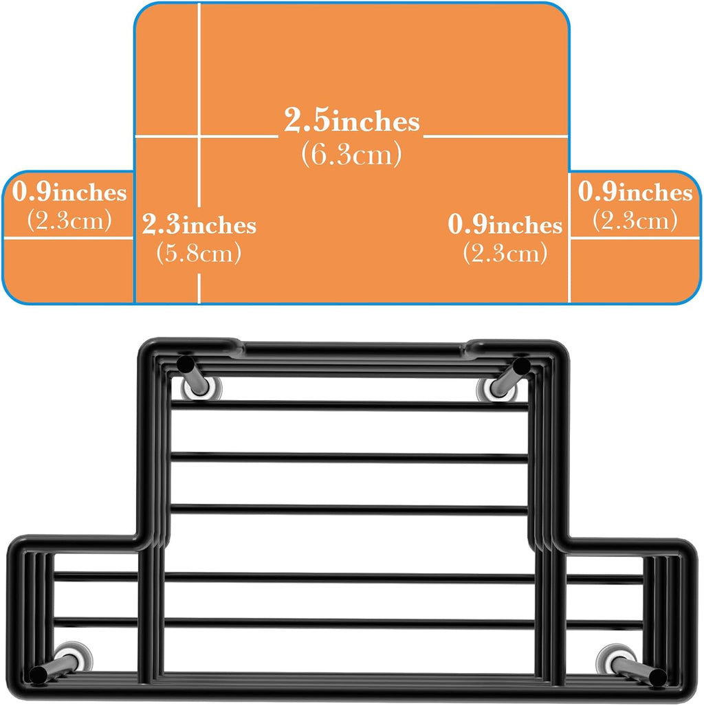 Linkidea Toothbrush Holder for Shower, Stainless Steel Brush Stand, Countertop/Wall Mount 3 Slots Organizer Compatible with Colgate Extra Clean, Oral-B CrossAction Manual Toothbrush (Black)