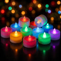 Homemory 50-Pack 7-Color Changing Flameless Tea Light Candles, 200+ Hours