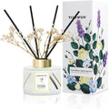 Reed Diffuser Set,5.07 fl oz (150 ml) - Eucalyptus & Lavender Oil Diffusers with 8 Reed Sticks,Home Fragrance Reed Diffuser for Bathroom Shelf Decor