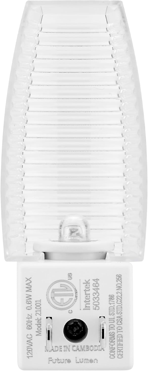 Maxxima LED Plug-in Night Light, Dusk to Dawn Sensor 5000K 5 Lumens, 6 Pack