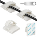 Adhesive Cable Holder Management Wire Clips 50 Pcs White，Suitable for Cables with a Diameter of ≤ 6mm in Cars, Houses, and Offices