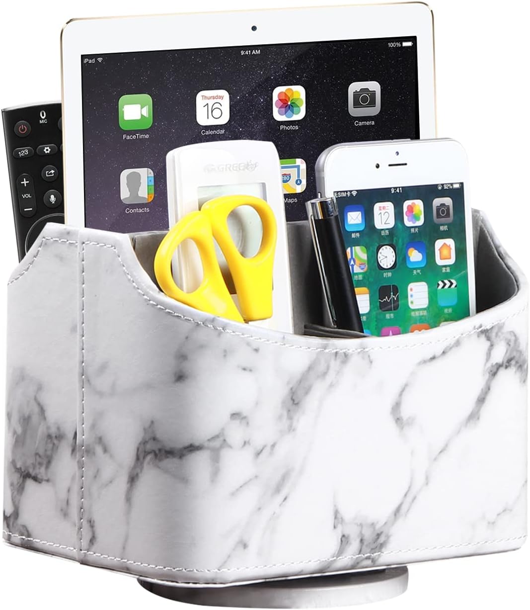 360° Spinning Remote Control Holder,TV Remote Caddy for Nightstand Table