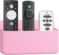 3 Slot Remote Control Holder, TV Remote Holder Wall Pen Storage Accessories for Home Office School (Pink)