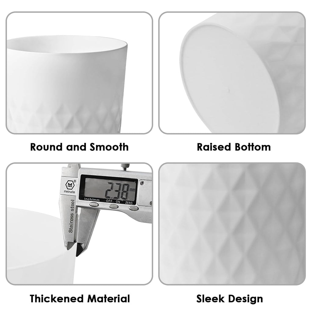 YGJT Bathroom Trash Can, 3 Pack 1.8 Gallons Small Trash Can with Trash Bags