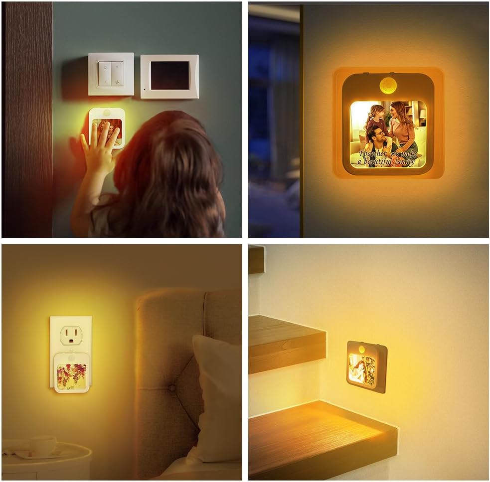 PYD Life 10 Pack Sublimation LED Night Lights Blanks Plug in Motion Sensor