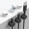 Travel Depot Cable Management Magnetic Snap Organizer 6-Pack, Black & White