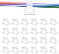 Viaky 30Pcs Clear Cable Clips with Self Adhesive Backed Nylon Cord Holder