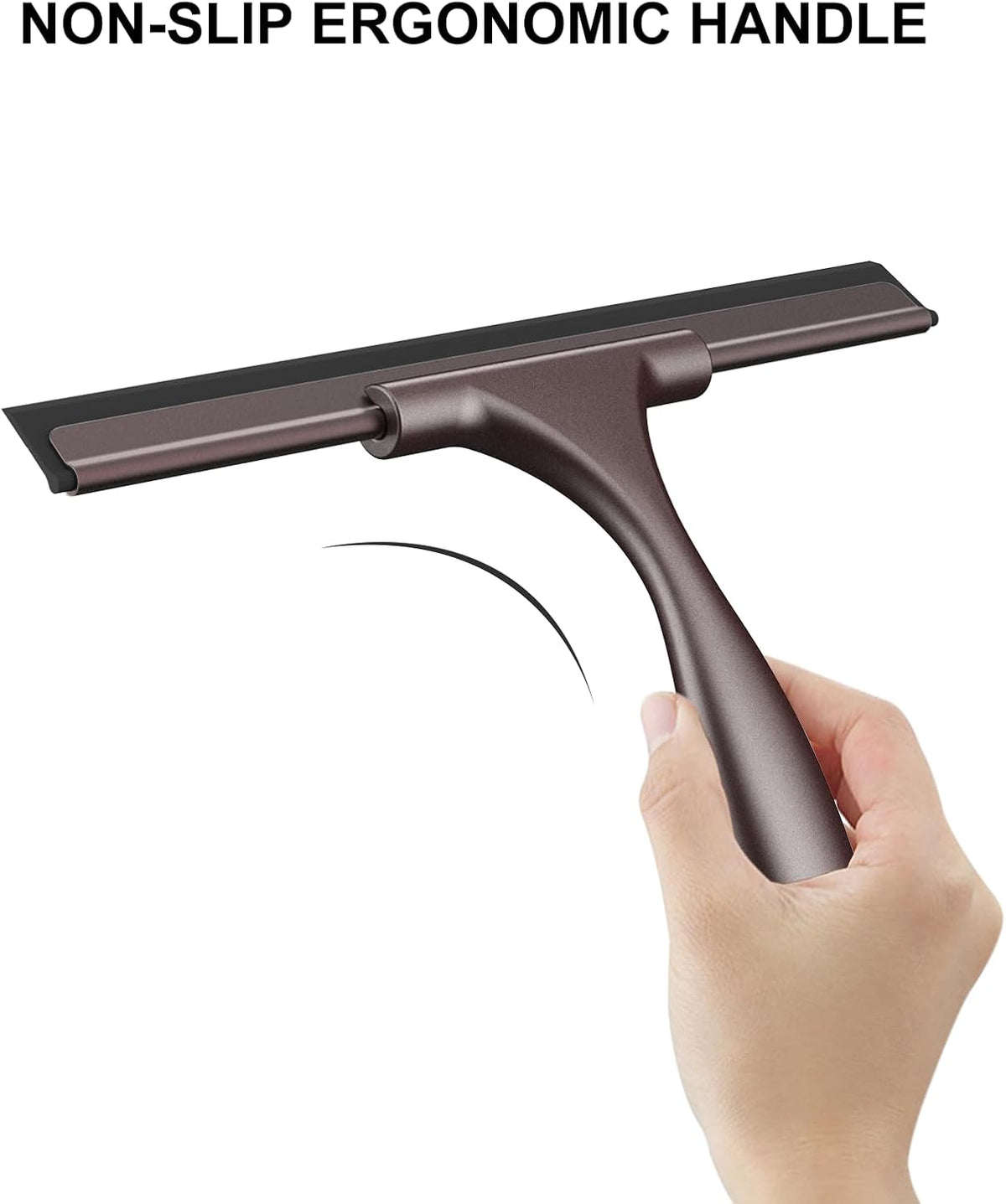 SetSail Squeegee for Shower Glass Door, 10 Inches, Bronze