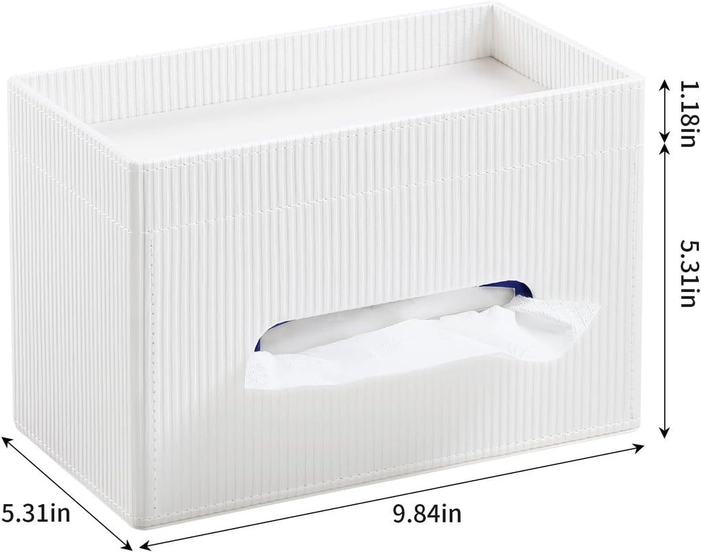 Rectangular Tissue Box Cover PU Leather Tissue Box Holder Rectangle